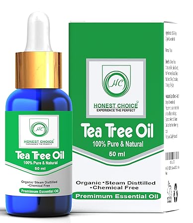 HONEST CHOICE Tea Tree Essential Oil - 15ml | Tea Tree Oil for Skin Care, Face, Hair, Acne | Relieves Stress, Reduces Anxiety | Aromatherapy | Diffuser | Humidifier | Tea Tree Pure Essential Oil