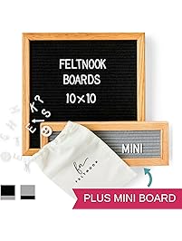 Felt Letter Board Message Set - TWO Changeable Letter Boards Including Mini Message Board - 346 Felt Board Letters