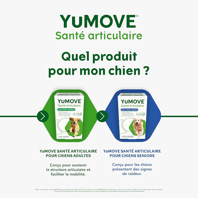 Articulation Chien 2-7 Ans - 120 Comprimés, ActivEase et Omega-3