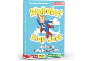 ARIZONA GAMECO Alphabet Slap Jack® | Play 4 Alphabet Games Including Alphabet Go Fish, Slapjack, ABC Letter Matching or Flash Cards | Learn Upper & Lowercase Letters and Sounds | Build CVC Words | PreK to 1st Grade