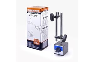 Fixus FS-1 Magnetic Base Stand with Holder for Digital Dial Indicator Gauge, 176lbs Holding Power