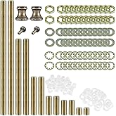 GooChan Lamp Repair Hardware Assortment,All Thread Pipe Lamp Rod,Includes Lamp Nipples,Coupling Pipe Connectors,Switch Knobs,