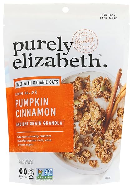PURELY ELIZABETH, GRANOLA PUMPKIN CINNAMON ANCIENT GRAIN, 12...