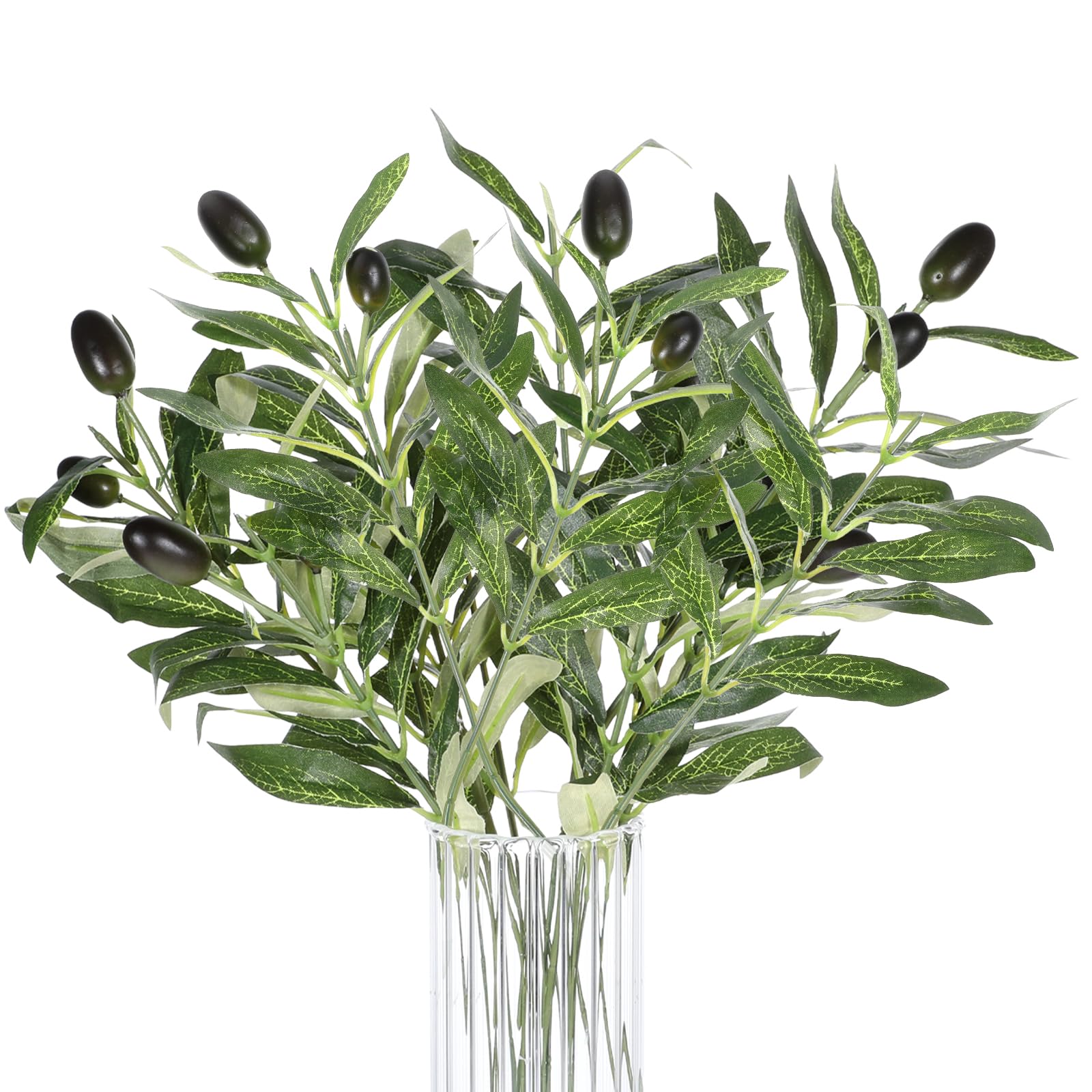 Photo 1 of JJUNW 5 Pcs Artificial Plants Olive Tree Branches, 11 Inch Faux Olive Tree 2 Forks Greenery Stems, Faux Leaves Plants for Centerpieces Decor Wedding Greenery Home Party Decor