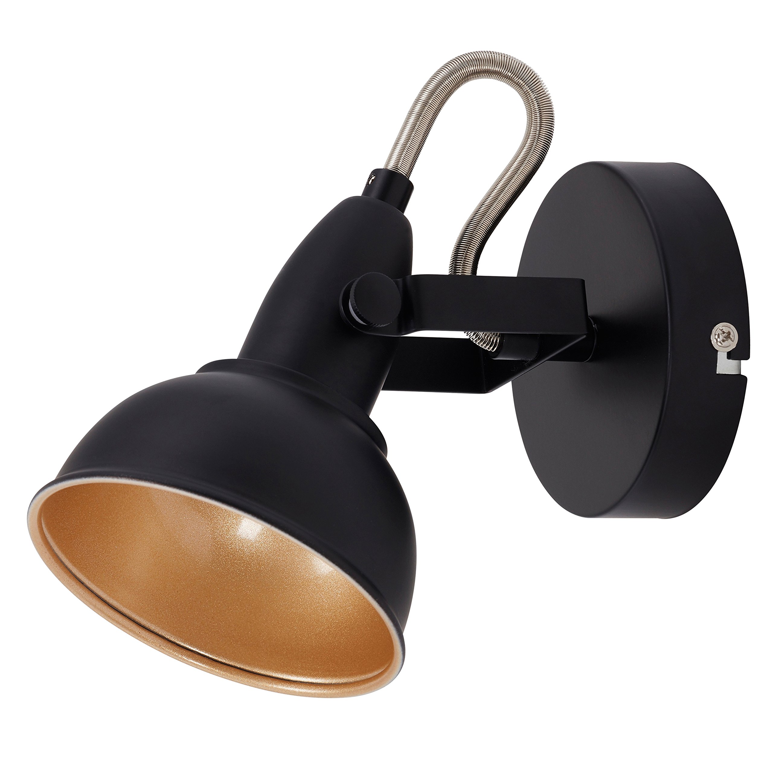 BRILONER - Adjustable Wall Light, Vintage, E14 Socket, max. 40W, Retro Wall Lamp, Indoor Sconce, Bedside Wall Lights, Living Room Spotlight, Bedroom Light Sconce, 15.6 x10 cm, Black-Gold — image 1