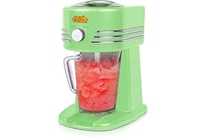 Nostalgia Taco Tuesday Frozen Drink Maker and Margarita Machine for Home - 40-Ounce Slushy Maker with Stainless Steel Flow Spout - Easy to Clean and Double Insulated - Lime Green