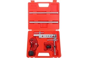 Shankly Flaring Tool Set (7 Piece - Professional Grade) Heavy Duty Brake Line Flaring Tool Kit and Swage Tool, Flare Tool with Tubing Straightener or Cutter (Not a Double Brake Flaring Tool)