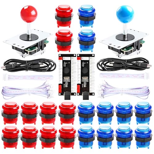 DIY Arcade Kit Mit Joystick & 10 Tasten | USB Encoder Für Retropie, Raspberry Pi & PC