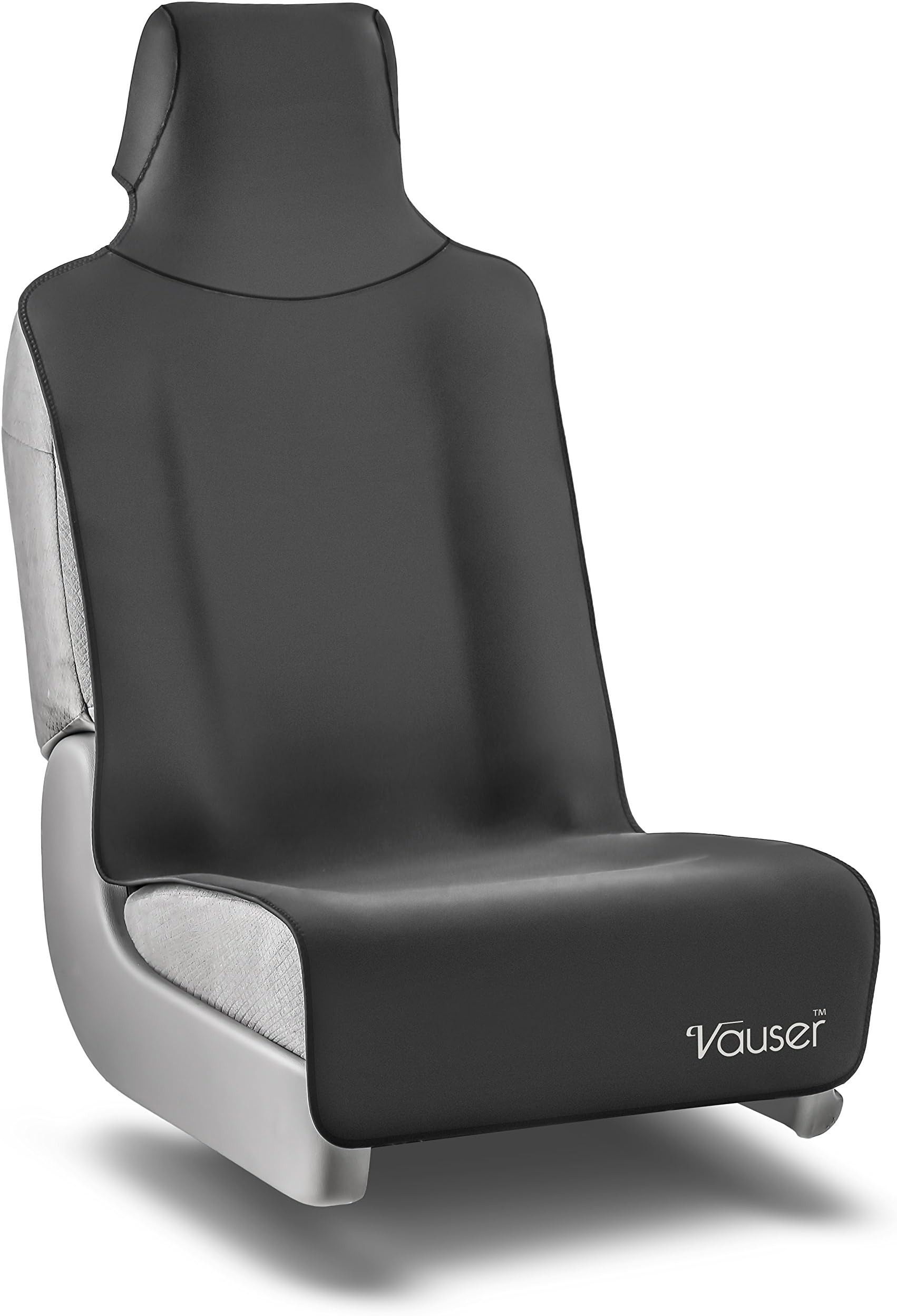 Car Seat Protector - Universal Fit Neoprene Waterproof & Sweat-Proof Auto Cover for Cars, Trucks or SUV Front Bucket Seats Non-Slip Covers Protect Your Leather & Vehicle Accessories (Charcoal)
