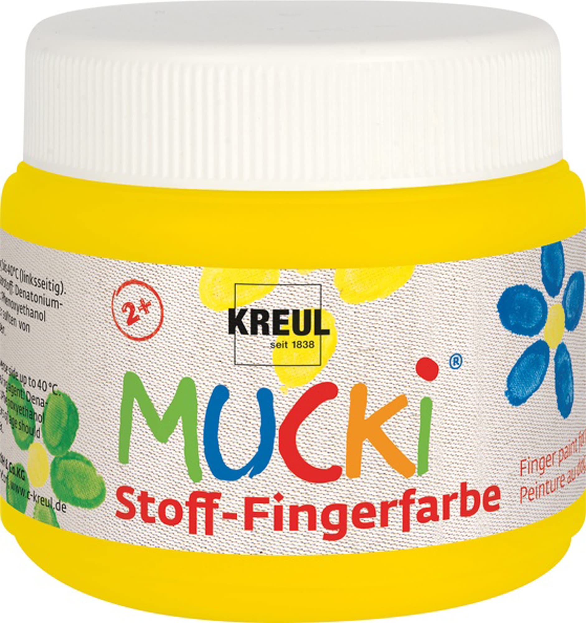 Eduplay ''Mucki Finger Paint Textile Yellow 150 Ml'', Multi Colour