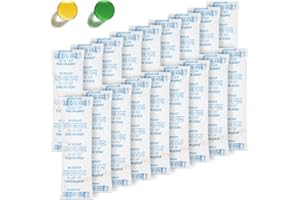 ABSORBKING Silica Gel Packs – 150 Packs 5 Gram Desiccant Packs, Moisture Absorbers for Food Storage with Color Indicating, Premium Food Grade Silica Packets for Spices, Jewelry, Shoes, Electronics