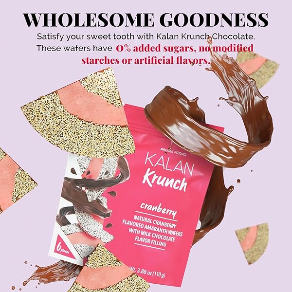 KALAN KRUNCH CRANBERRY NATURAL FLAVORED AMARANTH WAFERS, PACK OF 1, 3.88 OZ