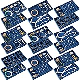 Junkin 18 Pcs Velvet Jewelry Tray Stackable Jewelry Drawer Organizer Jewellery Box Divided Display Tray for Earring Bangle(Peacock Blue)