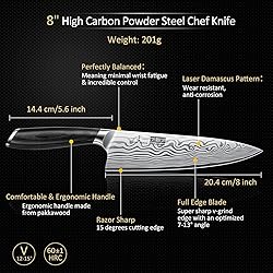 HOSHANHO 8 Pieces Knife Set with Magnetic