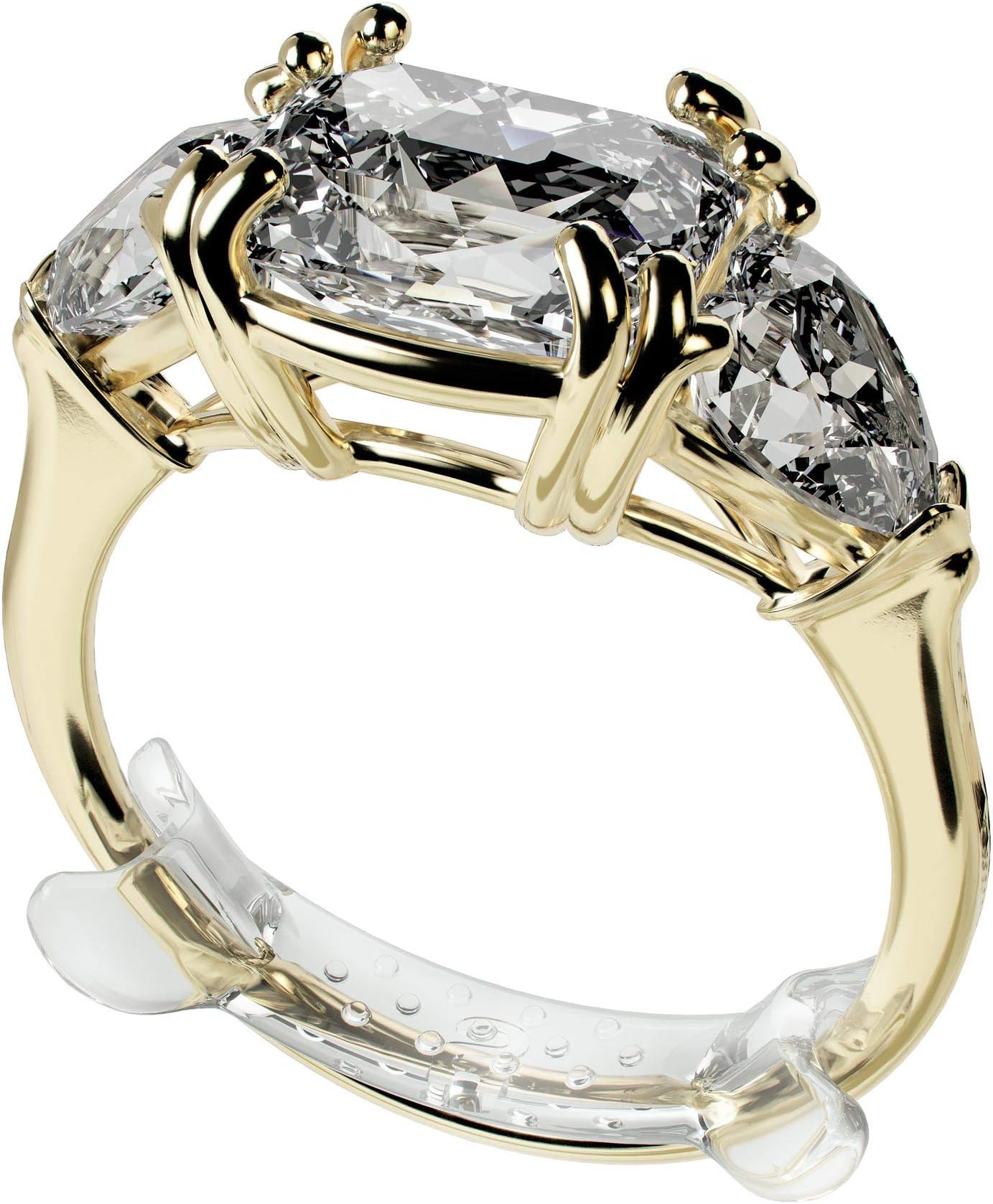 RINGO Size Specific Packs: 10-Pack of The Invisible Ring Sizer with Transparent Memory for a Perfect Fit - Not Metal