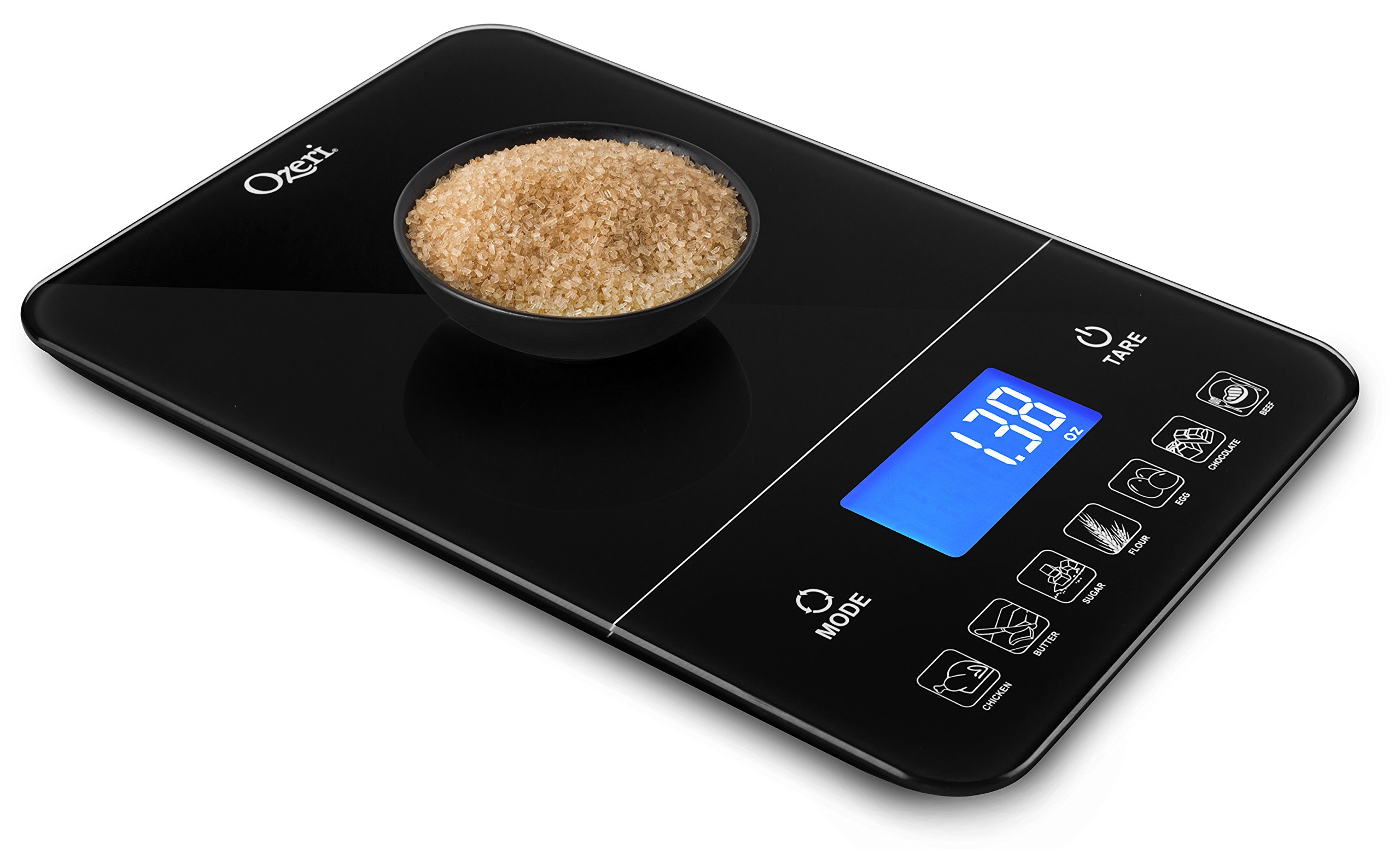 Ozeri Touch III 22 lbs (10 kg) Digital Kitchen Scale with Calorie