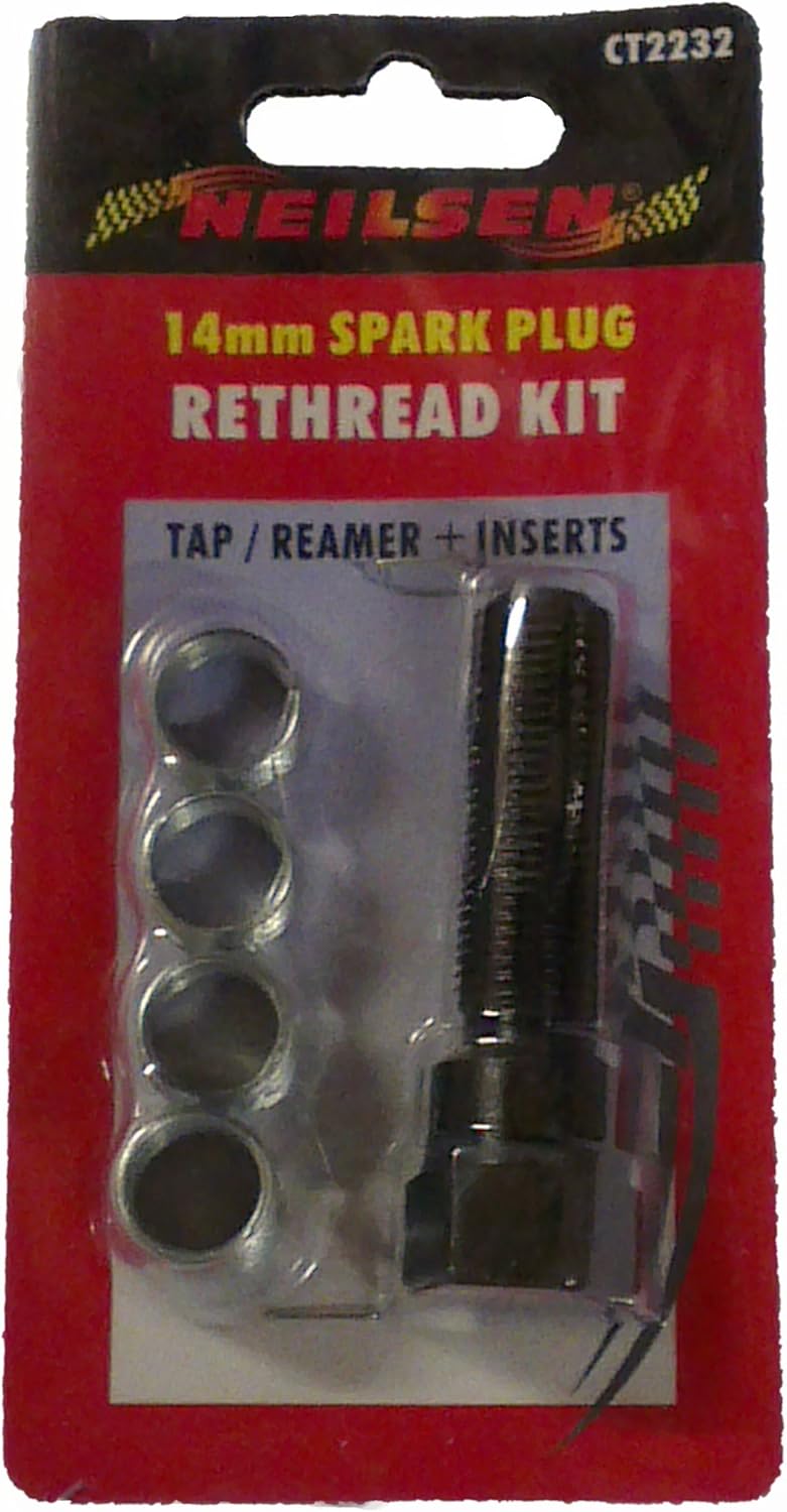 14MM SPARK PLUG CYLINDER HEAD RETHREAD KIT TAP REAMER HELICOIL THREAD