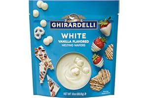 GHIRARDELLI White Vanilla Flavored Melting Wafers, 10 OZ Bag