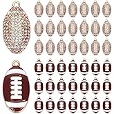 MARFOREVER Sports Charms, 40 Pcs/20 Pairs Football Charms for Jewelry Making, Enamel Rhinestone Ball Game Charm Pendants for Bracelet Necklace Earrings Making and DIY Crafts