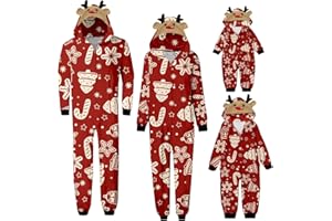 Family Christmas Pajamas Matching Sets Couple Sleepwear Xmas Flannel Holiday Onesie Hooded Pjs Novelty Christmas Pajamas