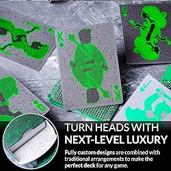 Circuit Neon Green Playing Cards with Free Card