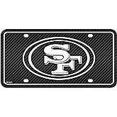 NFL Rico Industries Carbon Fiber Metal Tag Metal Auto Tag 8.5" x 11" - Great for Truck/Car/SUV