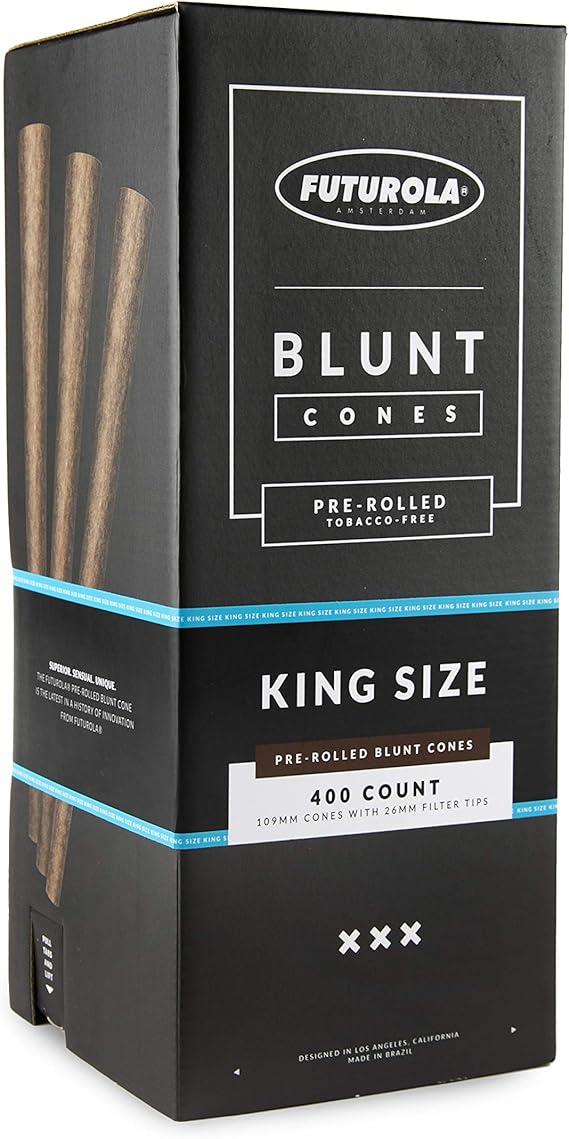 Futurola 100 Nicotine and Tobacco Free 400 Pre Rolled Blunt Cones (King