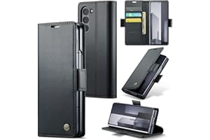 Rerzoiro for Samsung Galaxy Z Fold 6 Case, Premium PU Leather Wallet Case Flip Cover with [RFID Blocking][Card Holder][Stand Function] Shockproof Protective for Samsung Galaxy Z Fold 6, Black