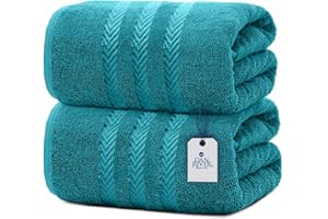 DAN RIVER Pack of 2 Bath Sheet 35x70 Inches, Premium Oversized Towels for Adults, Super Soft and Quick Dry - Teal