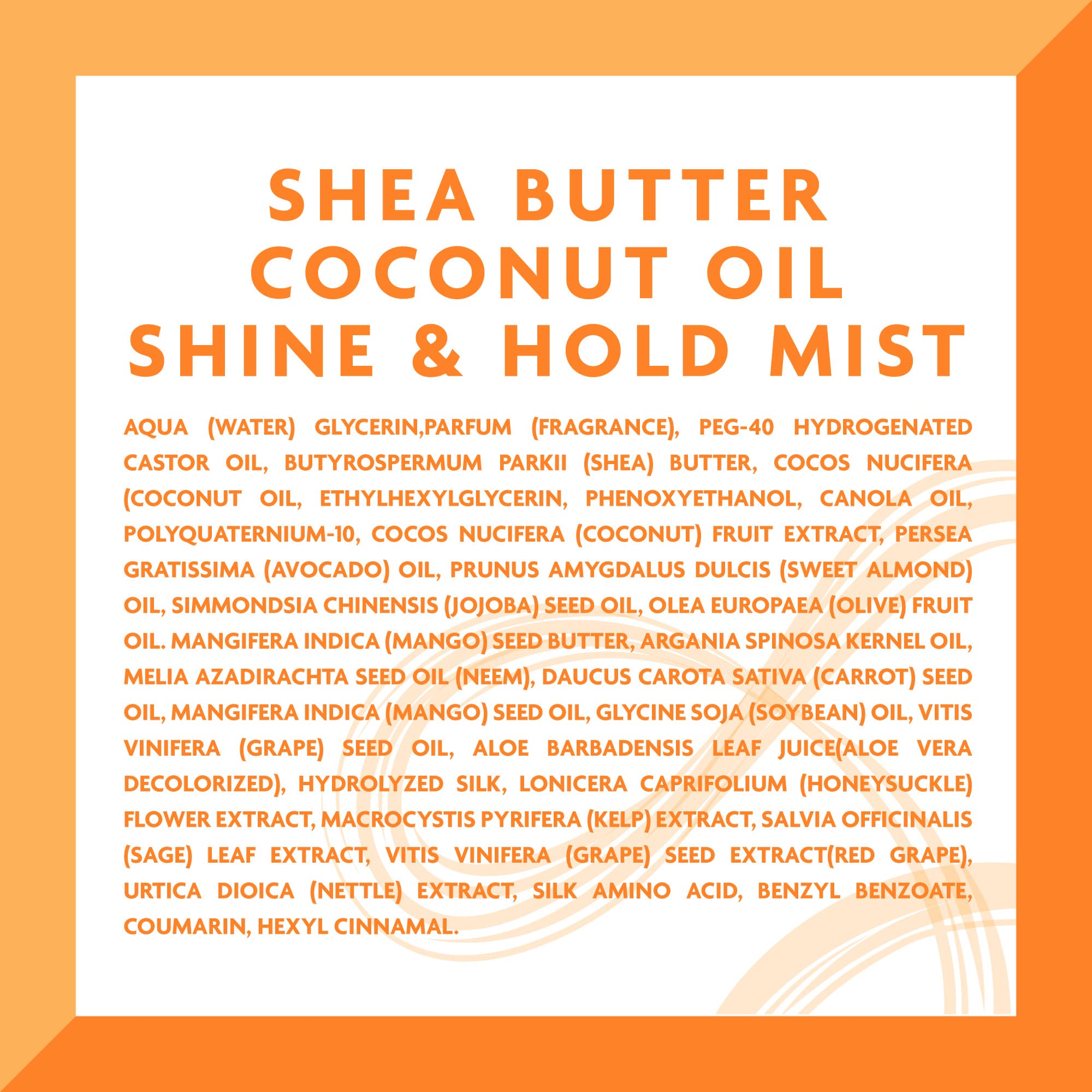 Cantu Coconut Oil Shine & Hold Mist for Natural Hair, 8 fl oz | with Shea Butter