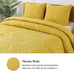 Litanika Mustard Yellow King Comforter Set, 3