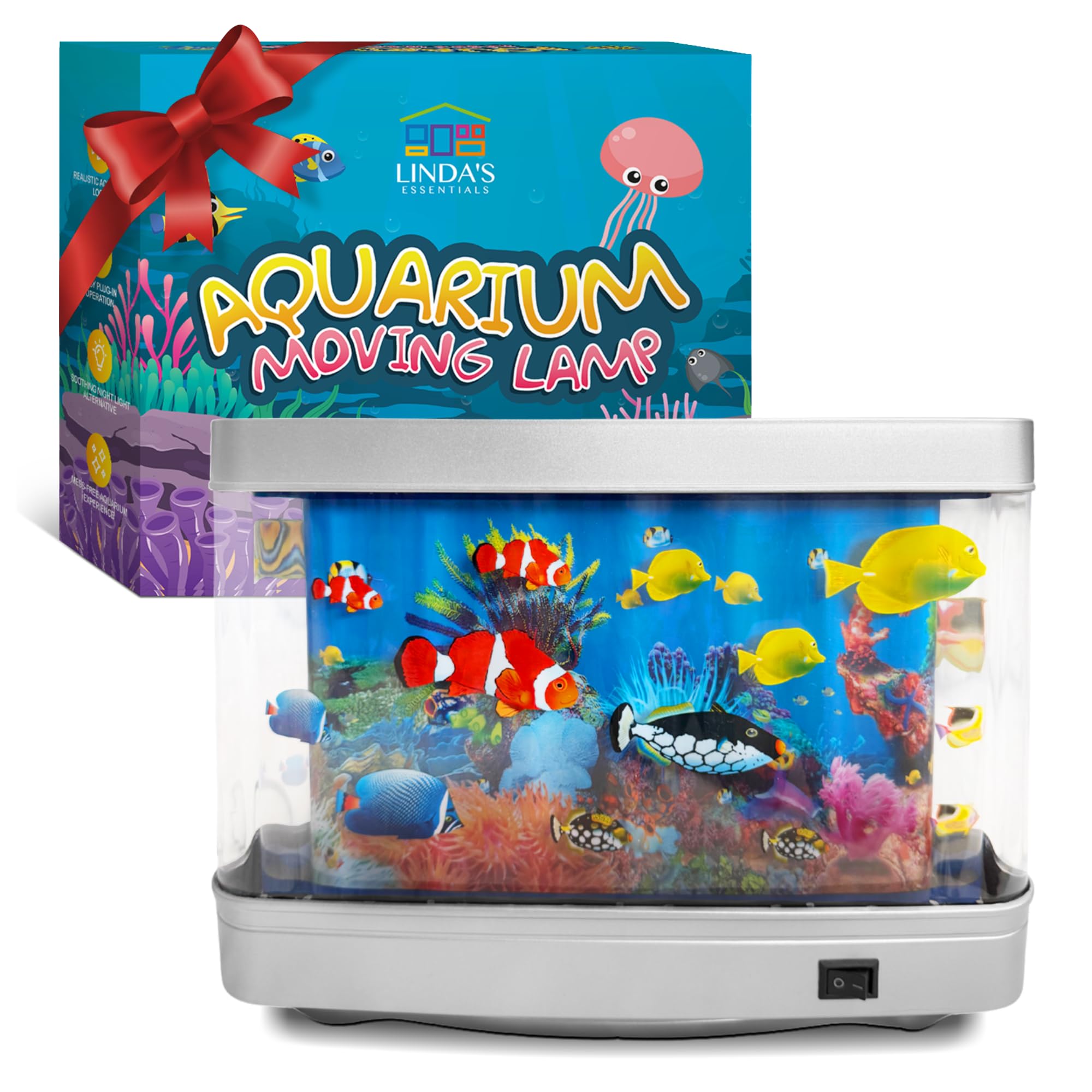 Fake Fish Tank for Kids and Adults Artificial Aquarium Desktop Decor Clear  | eBay