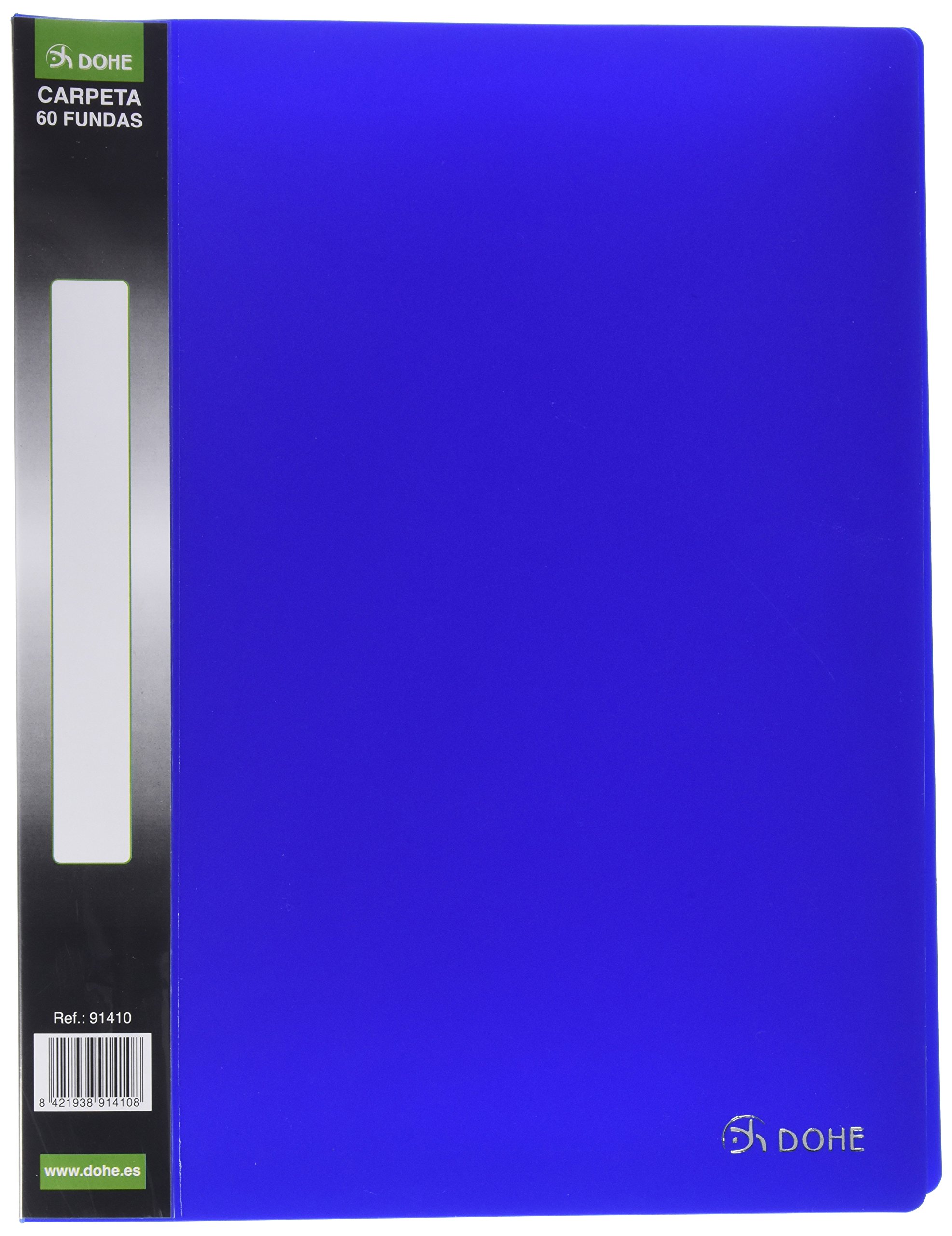 dohe 91410 – Folder 60 Pockets, Custom Spine, Blue