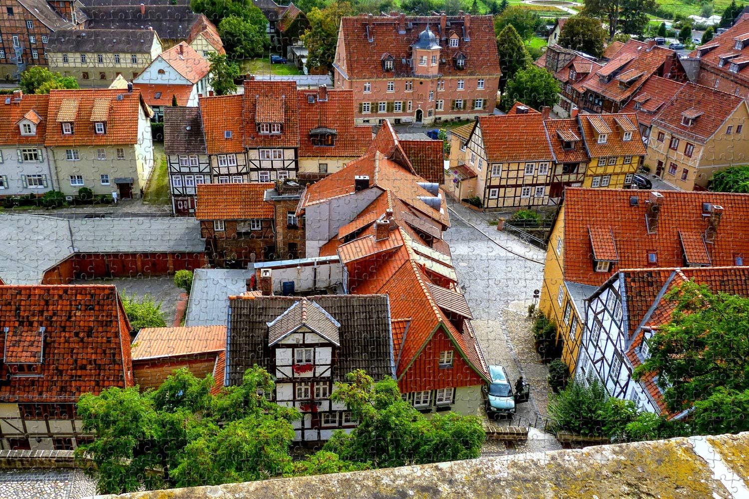 Amazon クヴェトリンブルクの家ドイツパズル木製ジグソーパズル大人用1000ピース旅行のお土産贈り物 ジグソーパズル おもちゃ