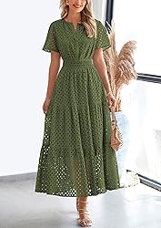 PRETTYGARDEN Womens 2025 Summer Maxi Dress Short