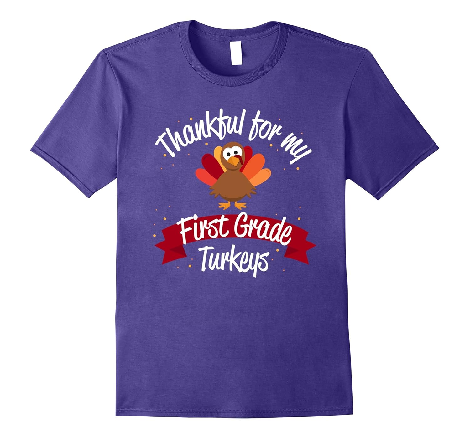 Teacher Thanksgiving Shirt Thankful for First Grade Turkeys-Rose