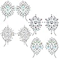 Geyoga 4 Pcs Rhinestone Pasties Crystal Breast Covers Body Jewelry Stick Breast Pasties Chest Stickers for Body