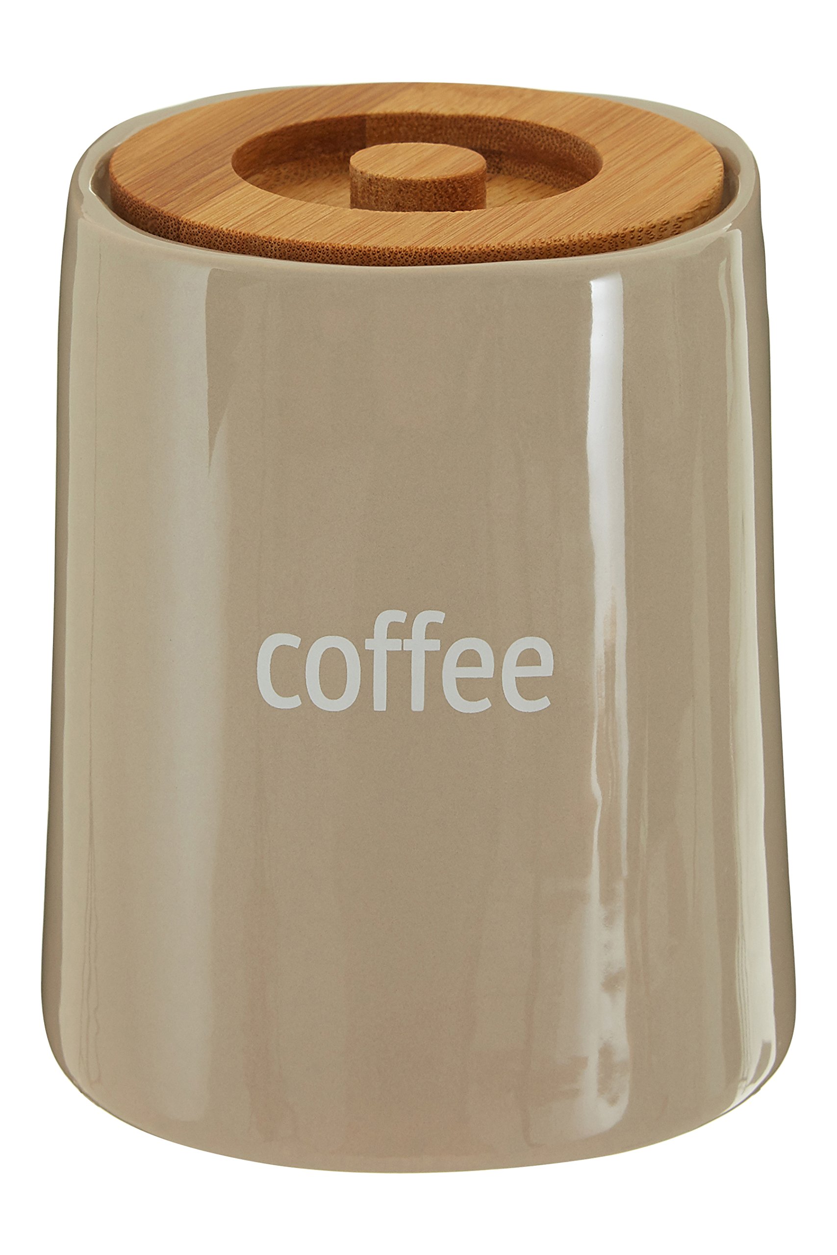 Premier Housewares 722703 Coffee Canister, Container, Dolomite - Beige, H14 x W12 x D12cm