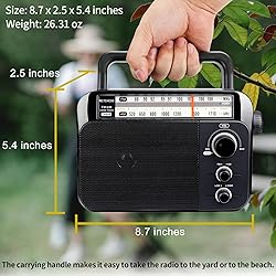 Retekess TR604 AM FM Radio,Portable Radio Plug in