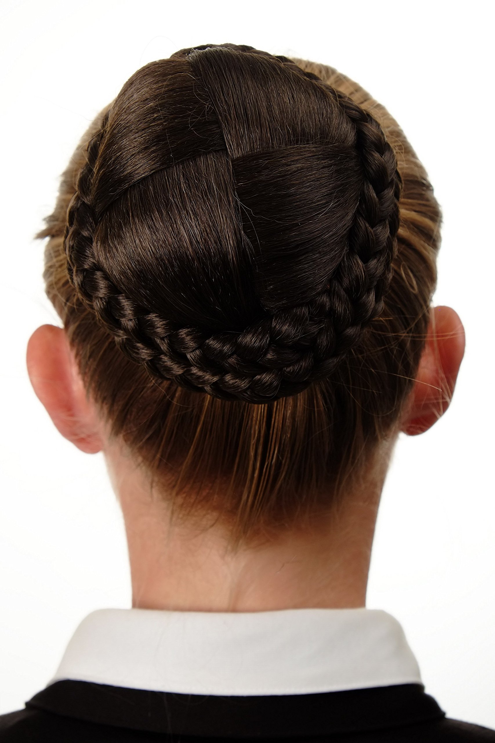 WIG ME UP - N796-8 Hairbun Hairpiece bun hair knot braided elaborate braided plaited rim traditional custom medium brown