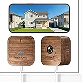 Koohome 2K Window Camera for Indoor & Outdoor Home Security,Color Night Vision,Anti-Glare,24/7 Recording,Free 3-Day Cloud Storage,Dual-Band WiFi,AI Human Detection,Magnetic Mount,Walnut Wood Design
