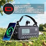 ROCAM DAB+/DAB/FM Wind Up Solar Radio 5000mAh LCD LED Reading Lamp view 5