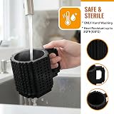 Lumsburry Build-on Brick Coffee Mug Black with Random Blocks view 3