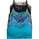 ToBeInStyle Women's Pack of 3 or 6 Seamless Strappy Bralettes