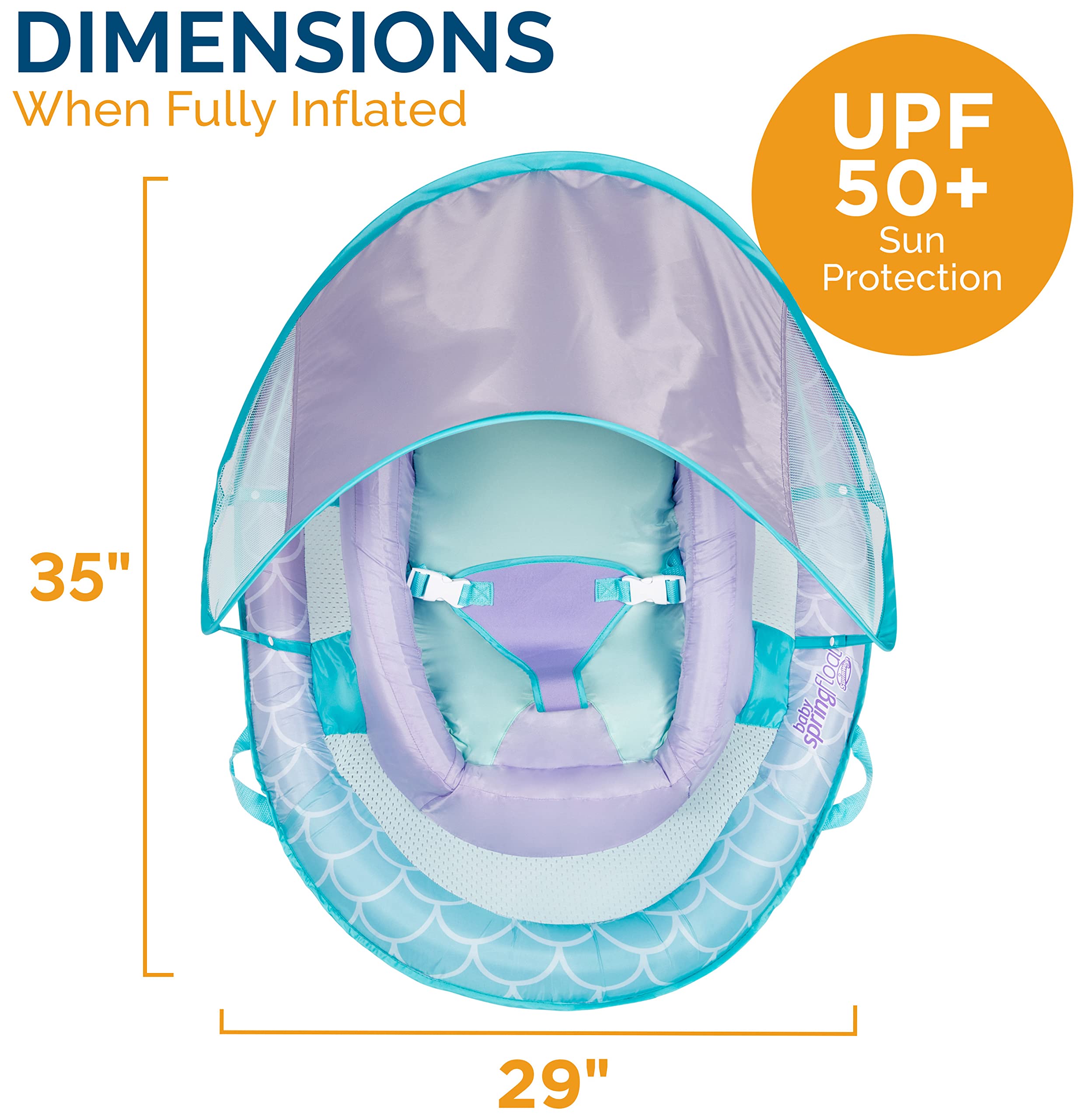 Swimways Sun Canopy Inflatable Infant Spring Float for Infants 3-9 Months