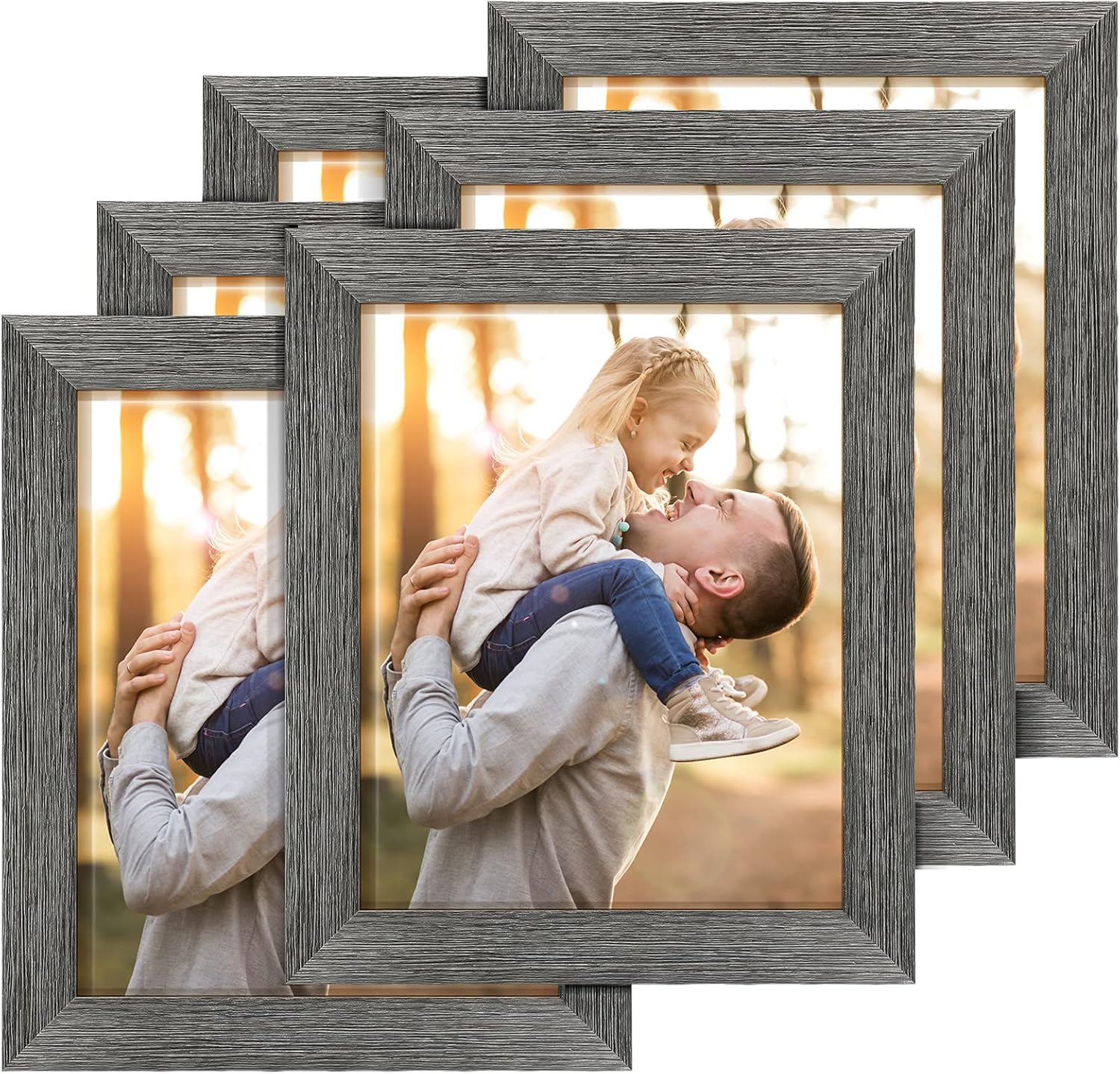 Photo Albums, Frames & Accessories - TWING 8 X 10 Picture Frames Set of 6, Rustic Grey Farmhouse Collage Photo Frames Gallery Wall Frame Set for Table Top and Wall Display