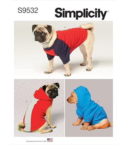 Simplicity Pets Easy Sewing Pattern 3939 Dog Clothes In 3 Sizes (Simplicity-3