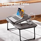 Vivo Technologies Laptop Bed Table Desk with Foldable Legs Black view 5
