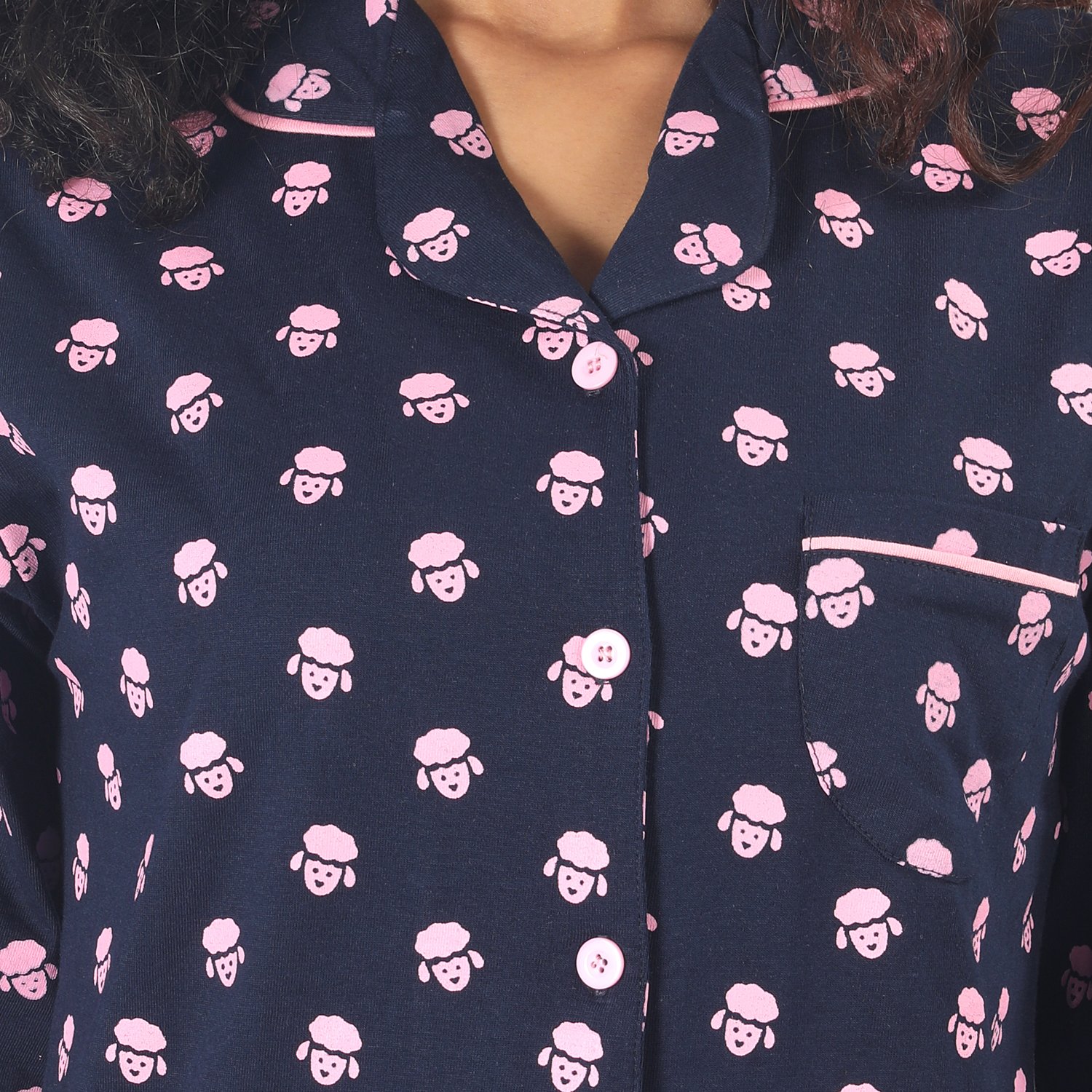 nite flite women's sheep pyjama set