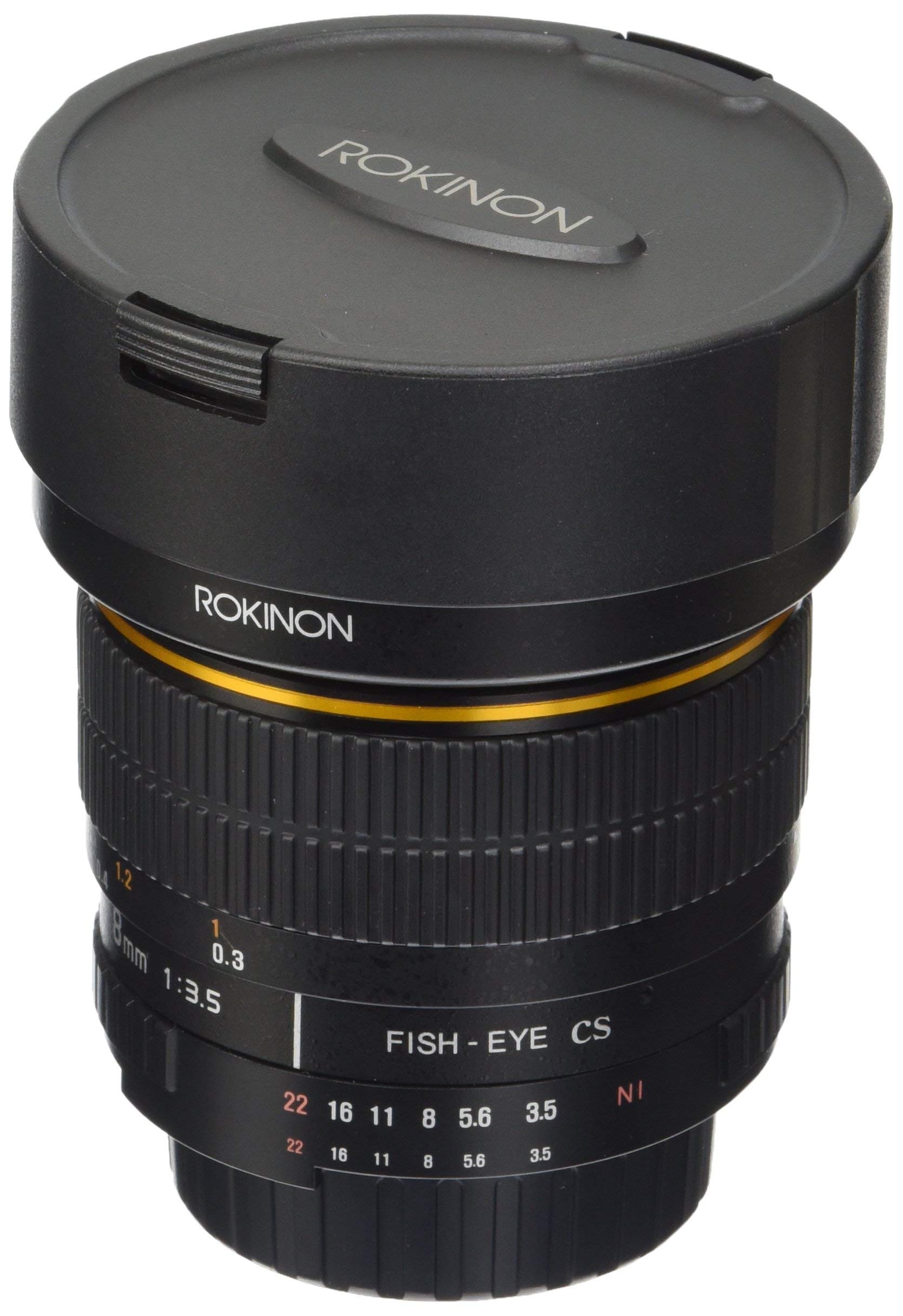 Rokinon FE8M-N 8mm F3.5 Fisheye Fixed Lens for Nikon (Black)